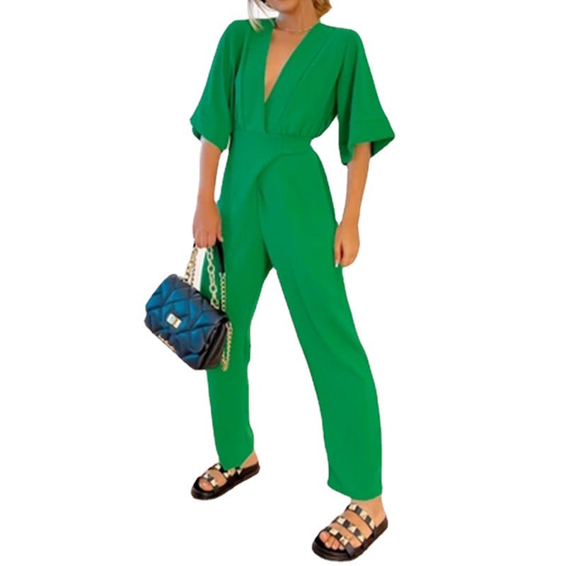 Casual Loose Plus Sizes Wide Legs Jumpsuits