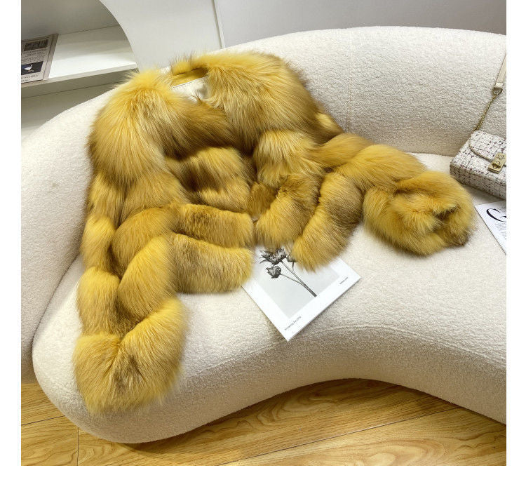 Luxury Winter Fox Fur Women Coats