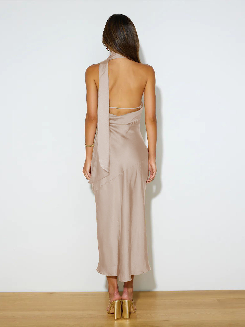 Sexy Satin Backless Evening Dresses-Dresses-Free Shipping at meselling99