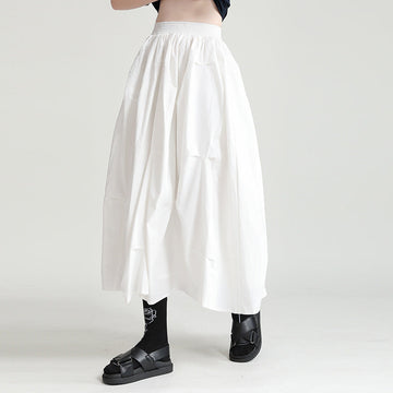 Women's High Waist A-Line Midi Skirt