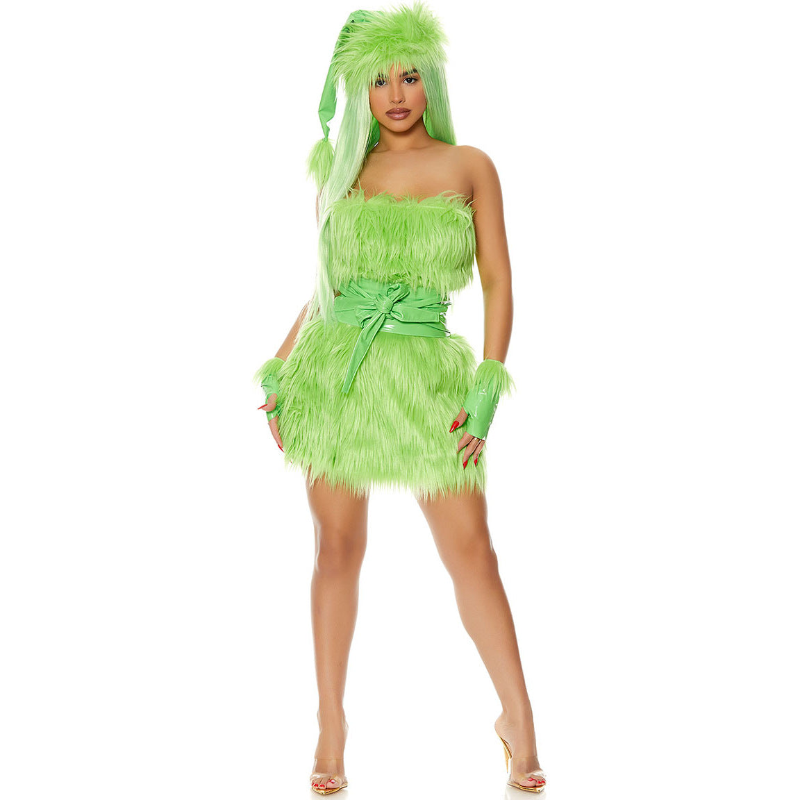 Grinch-Inspired Green Monster Costume