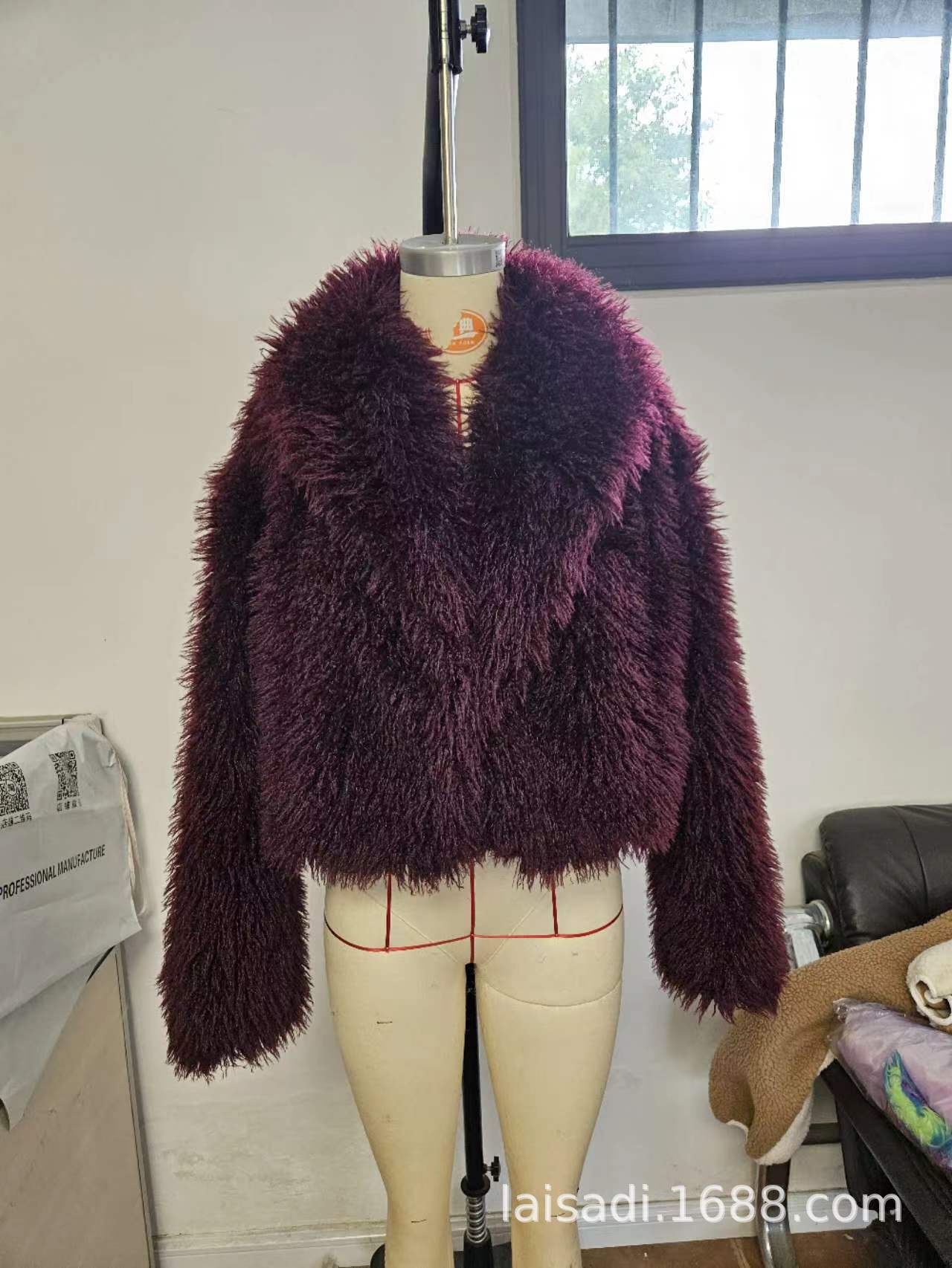 Stylish Short Eco-Friendly Faux Fur Jacket