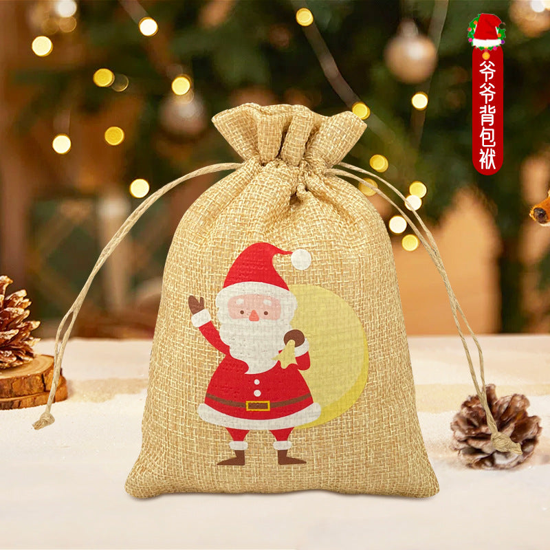 Christmas Drawstring Gift Bag for Apples 24pcs/Set