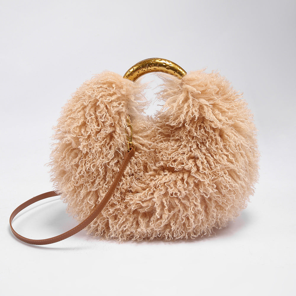 Women's Fuzzy Faux Fur Crossbody Bag