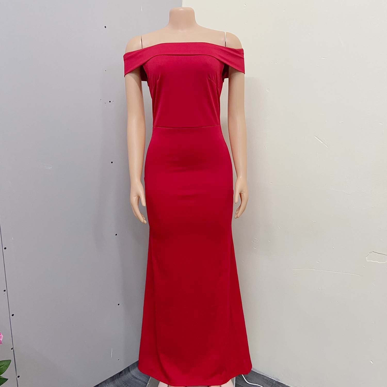 Off The Sholuder Plus Sizes Long Party Dresses for Women-Dresses-Free Shipping at meselling99