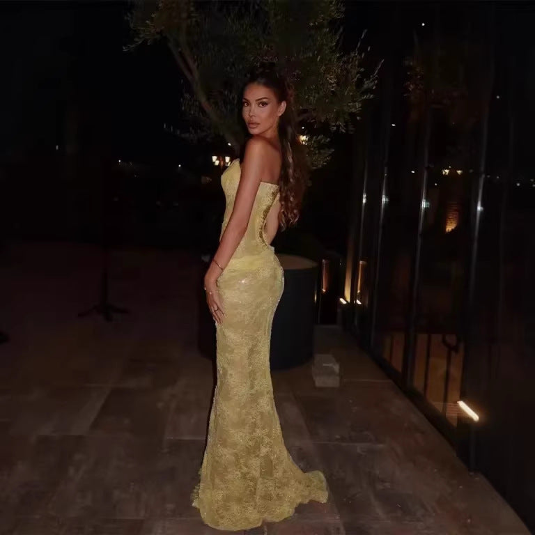 Luxury Beaded Mermaid Wedding Dress/Party Dress