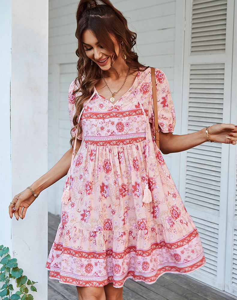 Casual Bohemian Summer Short Dresses