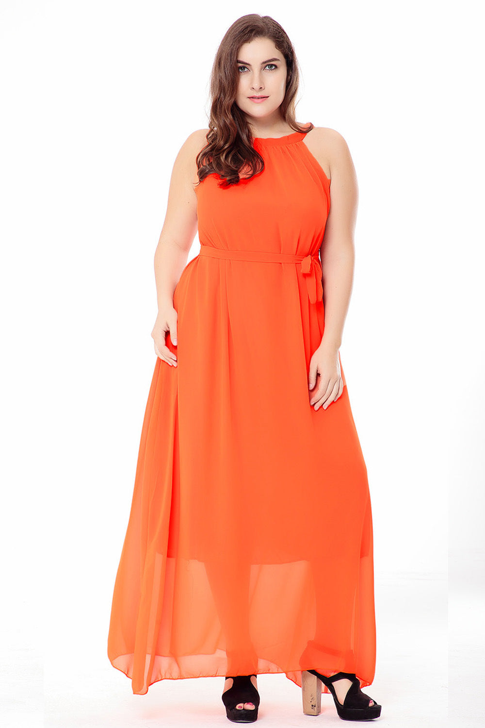 Summer Boho Plus Sizes Chiffon Dresses-Maxi Dresses-Free Shipping at meselling99