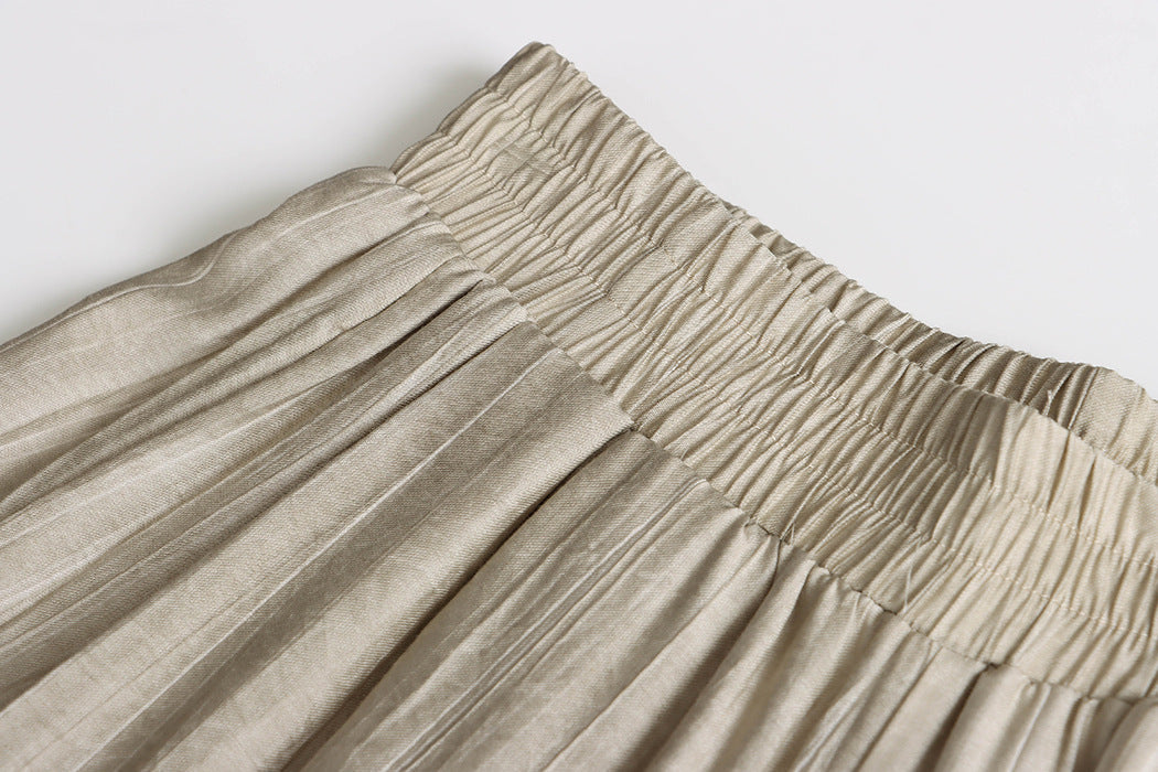 Tencel Lyocell Tie-Dye Relaxed Shirt & Culottes Two-Piece Set