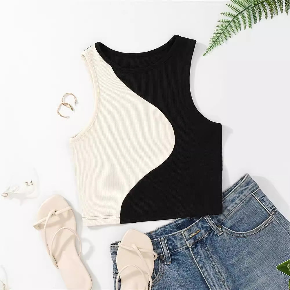 Sexy Round Neck Sleeveless Tank Tops