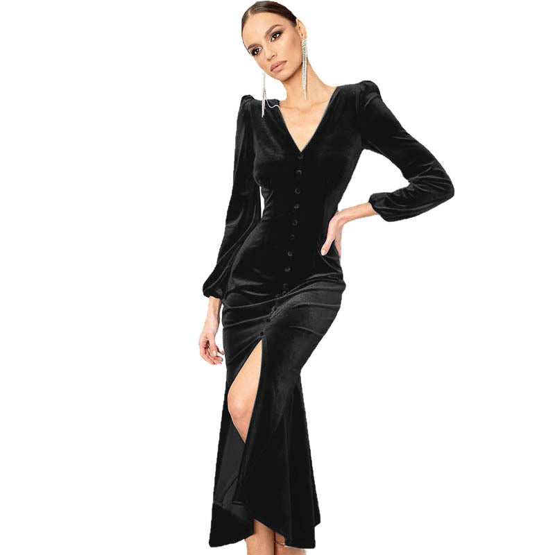 Elegant Fall Long Dresses for Women-Dresses-Free Shipping at meselling99