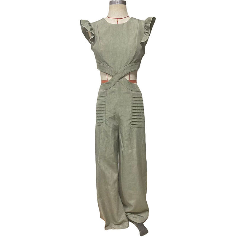 Sexy Summer Ruffled Design Jumpsuits for Women