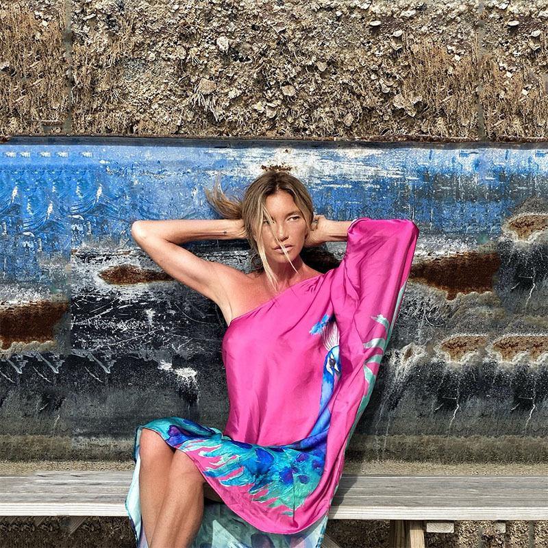 Women Summer One Shoudler Long Dresses-STYLEGOING