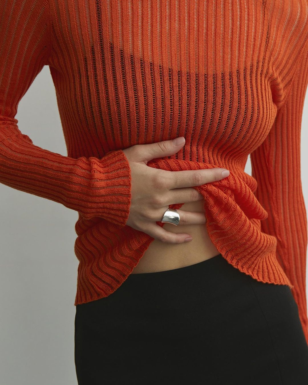 Sexy Breathable See Throught Knitted Tops