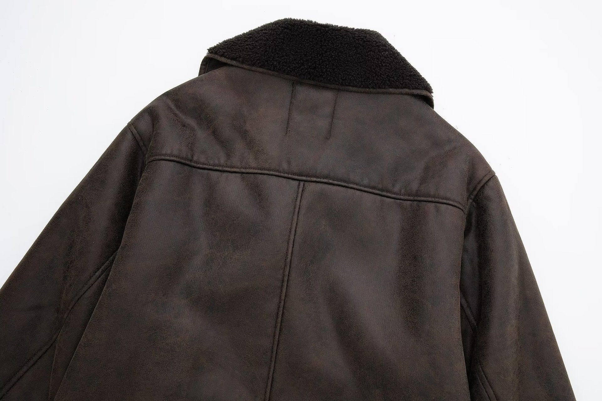 Women's Shearling-Lined Suede Jacket
