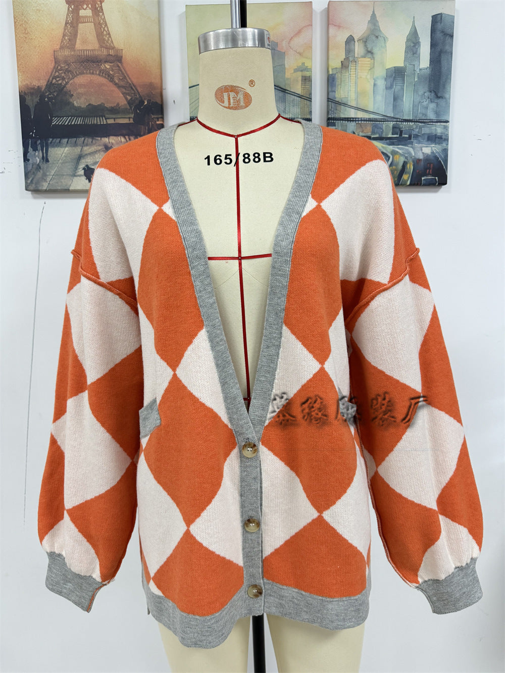 Casual V Neck Knitted Cardigan Sweaters