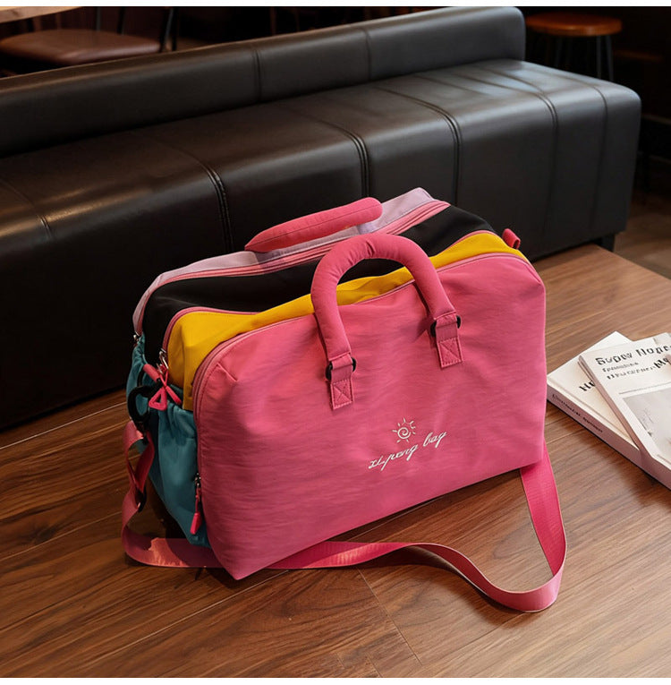 Oxford Color-Block Travel Tote
