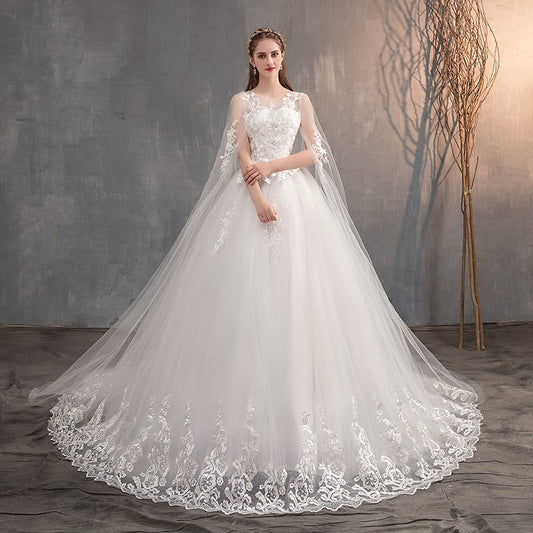 Fairly Princess Train Wedding Dresses