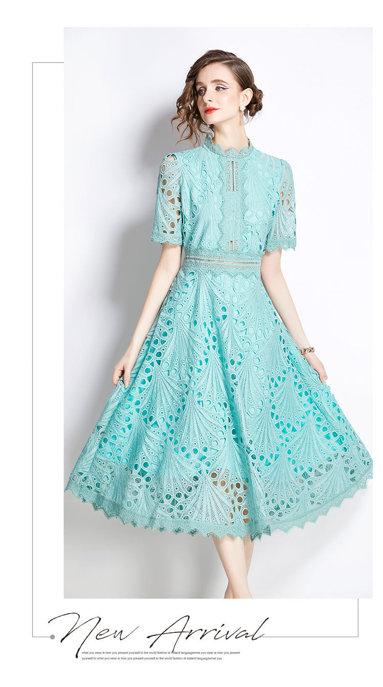 Elegant Vintage Lace Maxi Dress