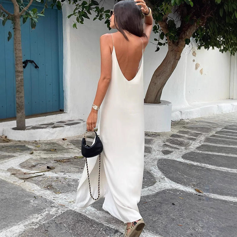 Sexy Backless Summer Dress - Women's Sleeveless Long Maxi Dress