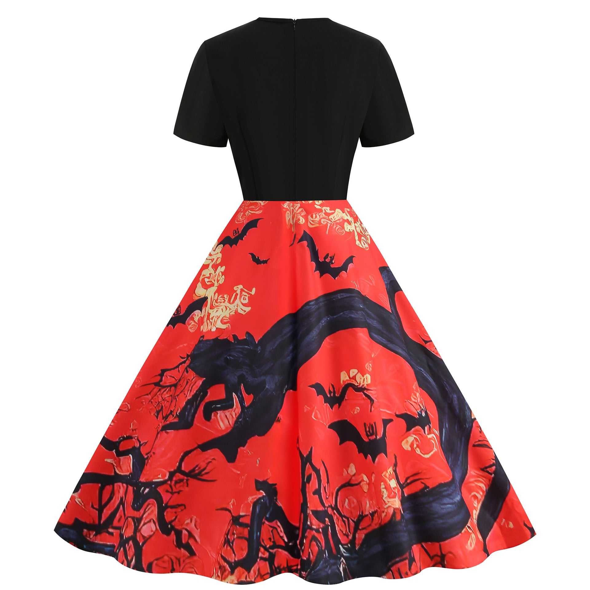 Halloween Print Fit & Flare Dress