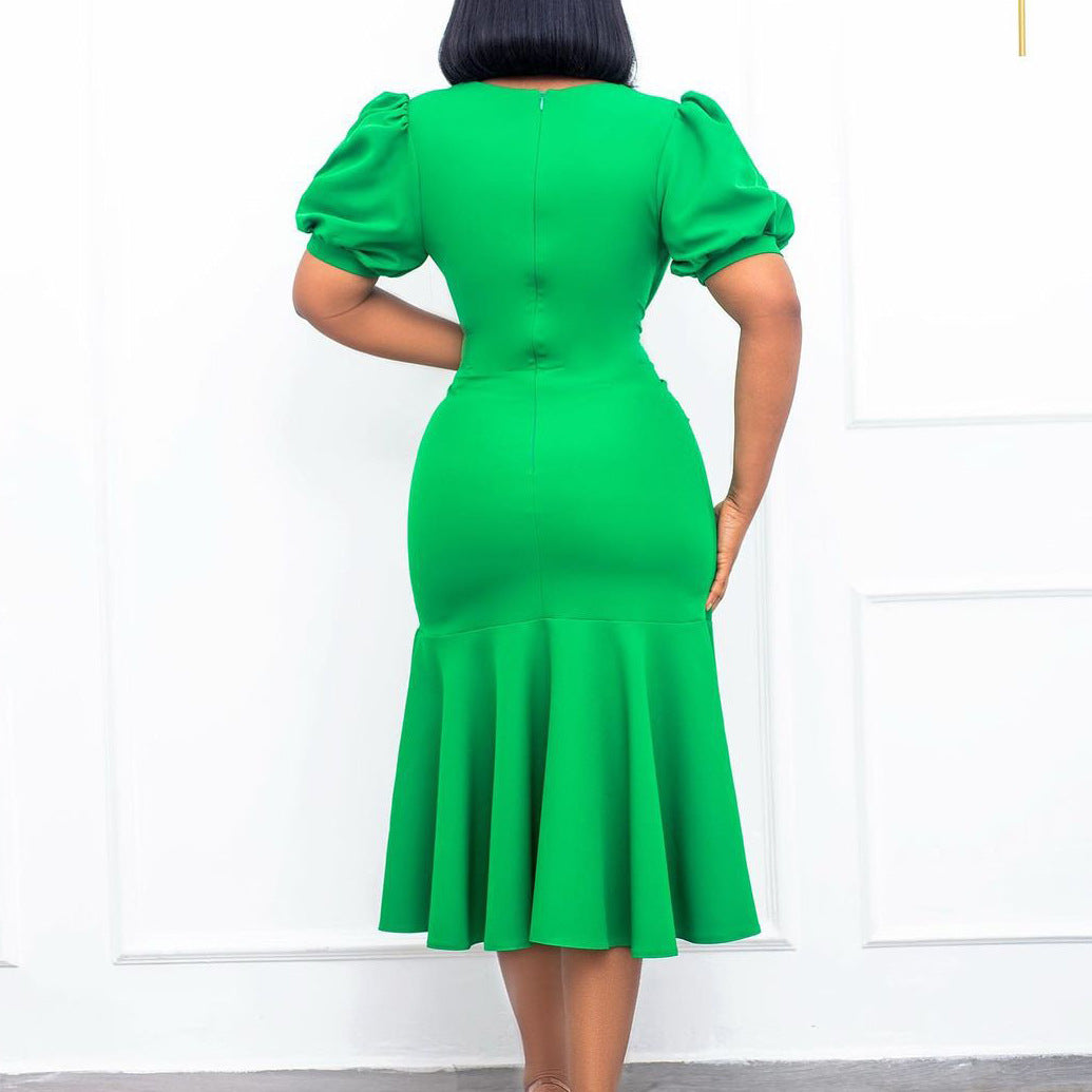 Elegant Office Lady Plus Size Dresses-Dresses-Free Shipping at meselling99