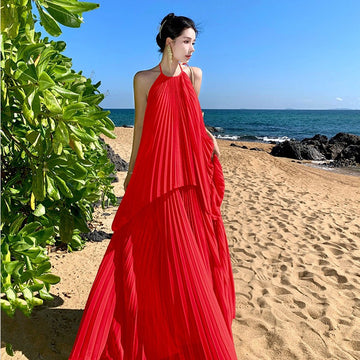 Sexy Backless Maxi Dress-Ivory-S-Free Shipping Leatheretro