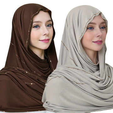 Soft Mercerized Cotton Long Headwrap Scarf