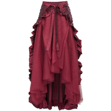 Plus Size Vintage Gothic Asymmetrical Waist-Cut Skirt
