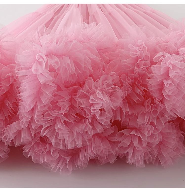 Layered Tulle Skirt with Floral Lace Trim-black-One Size-Free Shipping Leatheretro