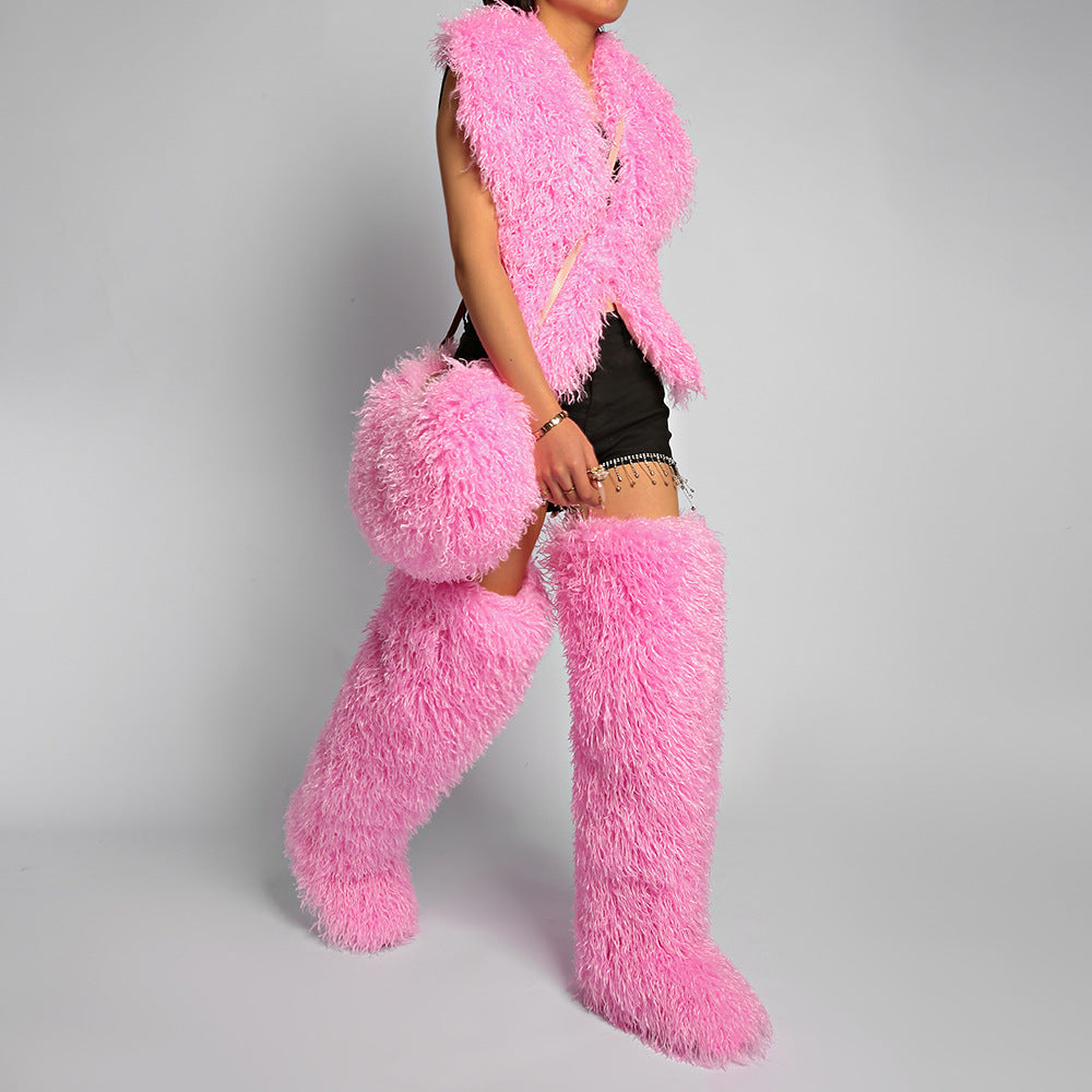 Women's Fuzzy Faux Fur Crossbody Bag