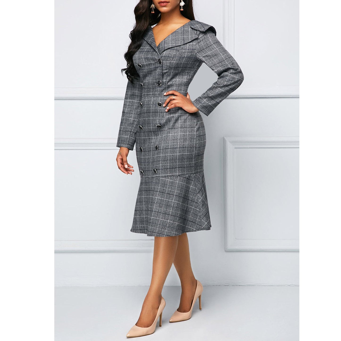 Elegant Office Lady Women Plus Sizes Dresses-Dresses-Free Shipping at meselling99