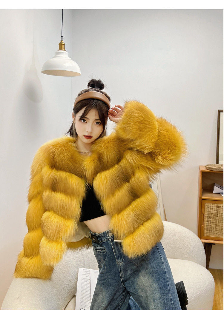 Luxury Winter Fox Fur Women Coats