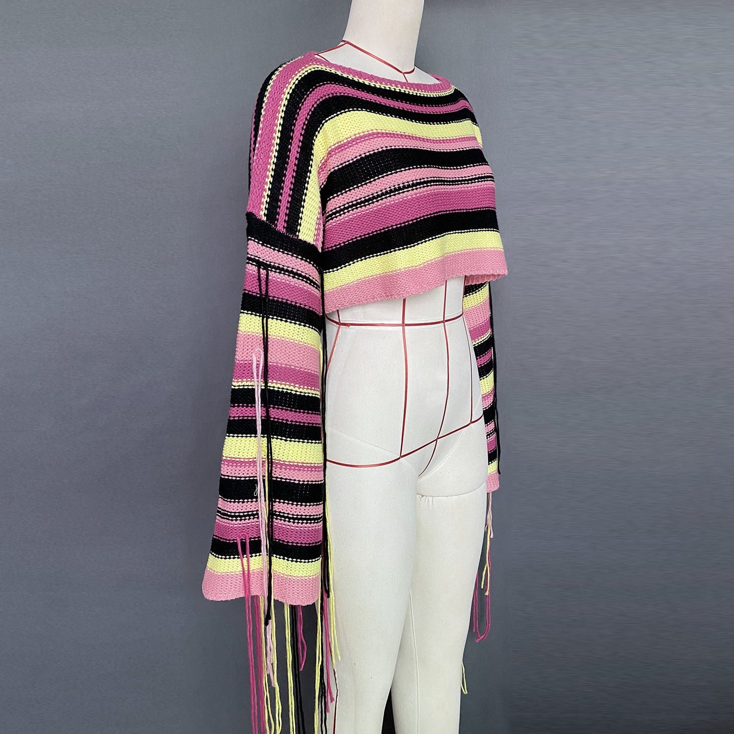 Casual Rainbow Tassels Loose Sweaters