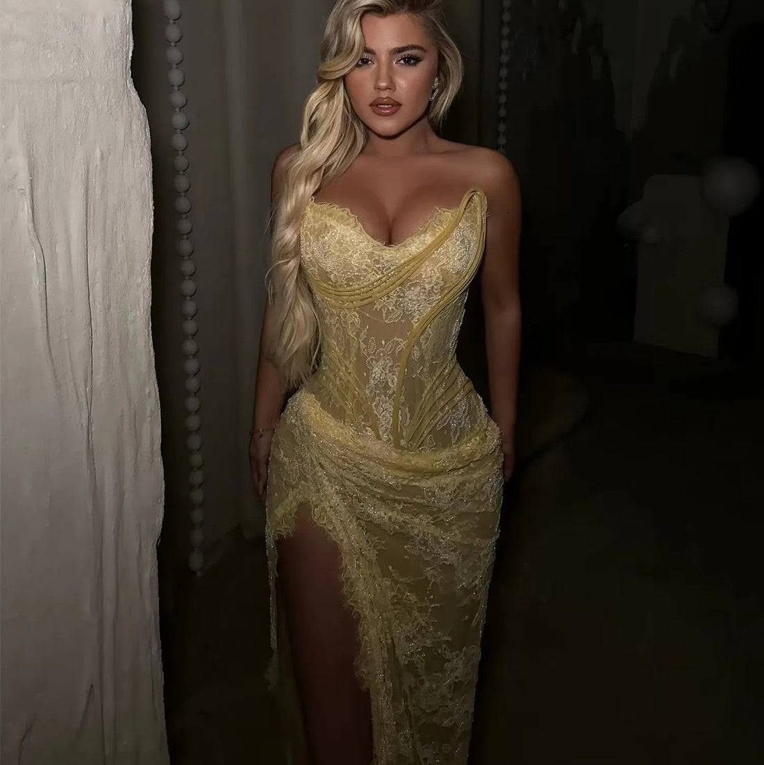 Luxury Beaded Mermaid Wedding Dress/Party Dress