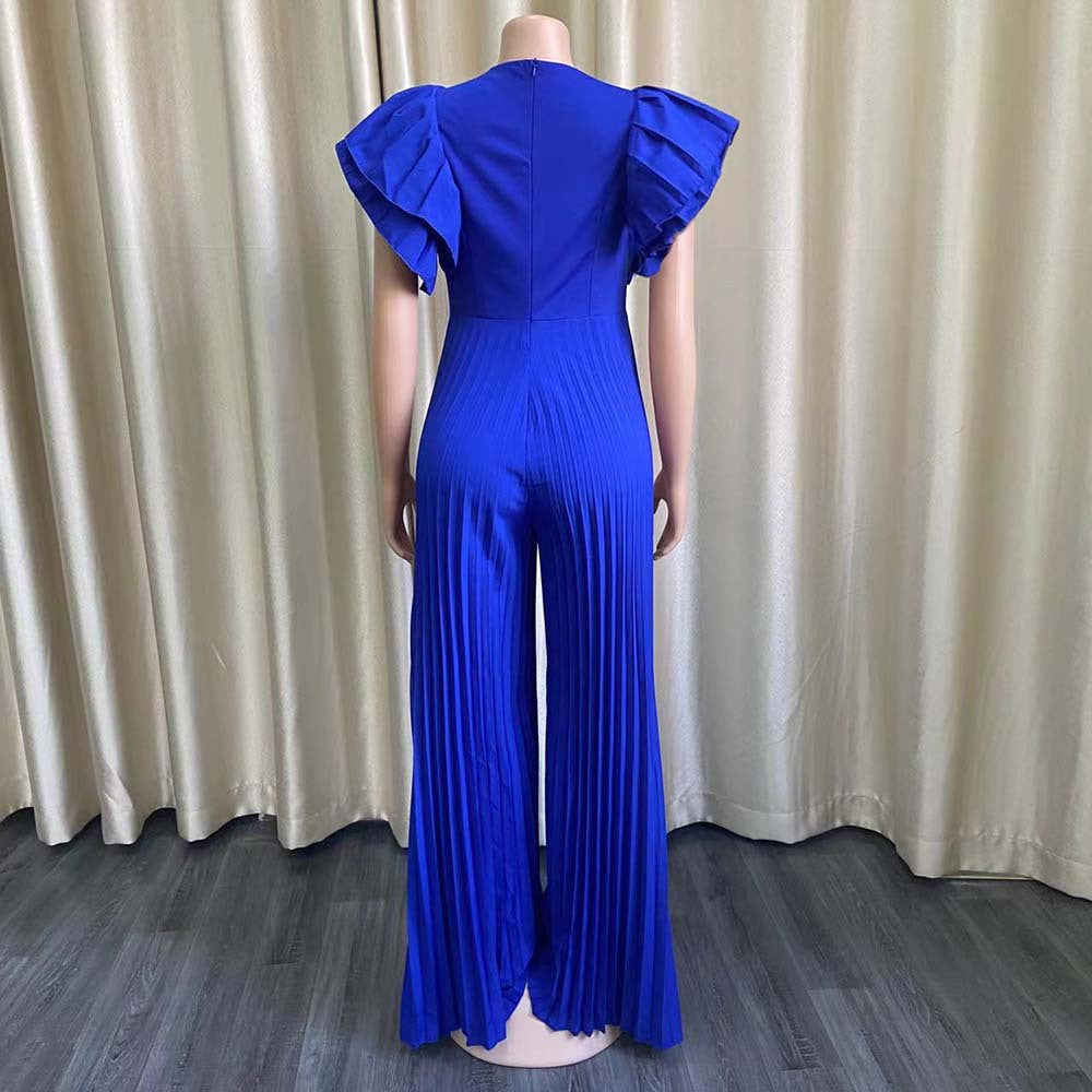 Sexy Deep V Neck Women Long Jumpsuits-Suits-Free Shipping at meselling99