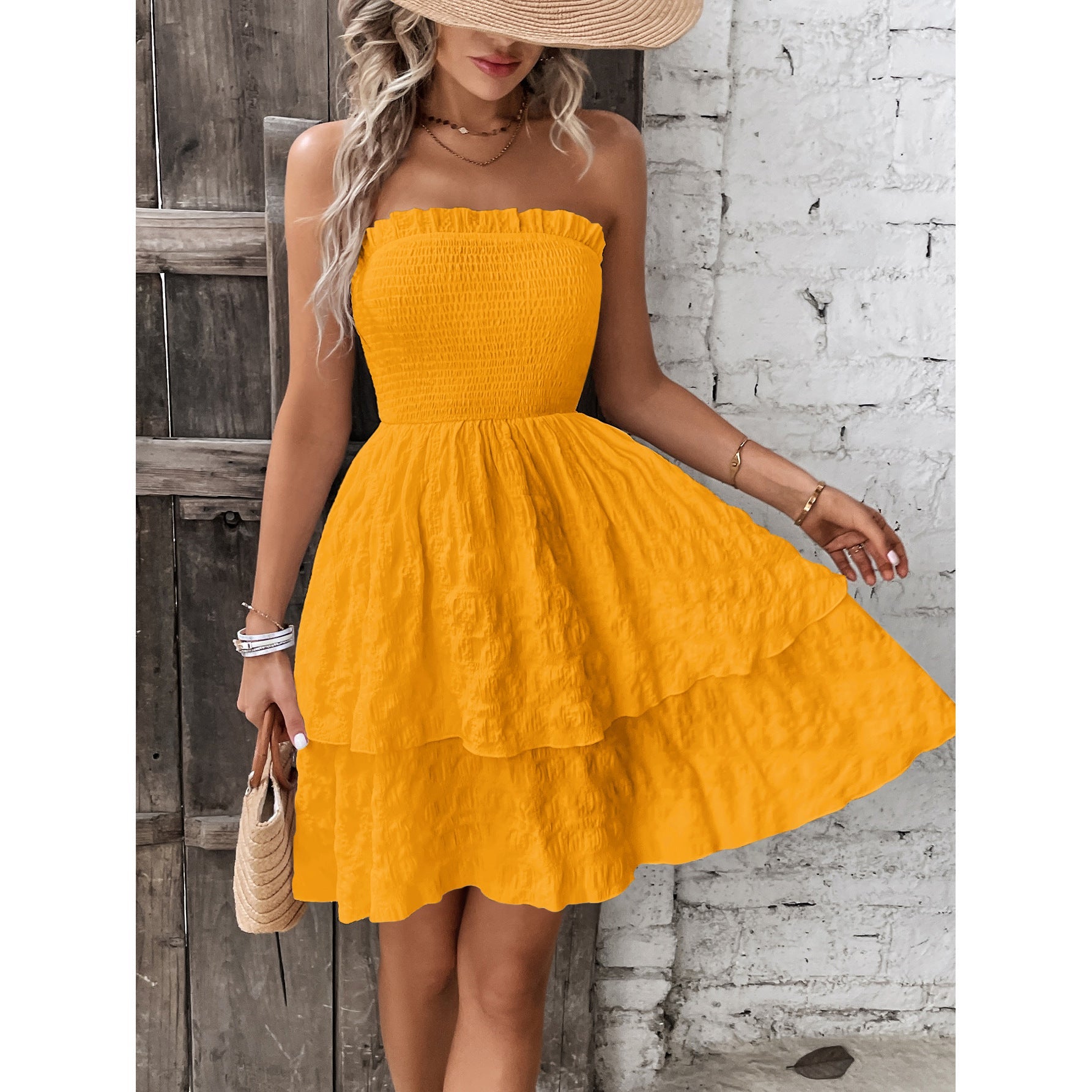 Sexy Strapless Summer Holiday Short Dresses