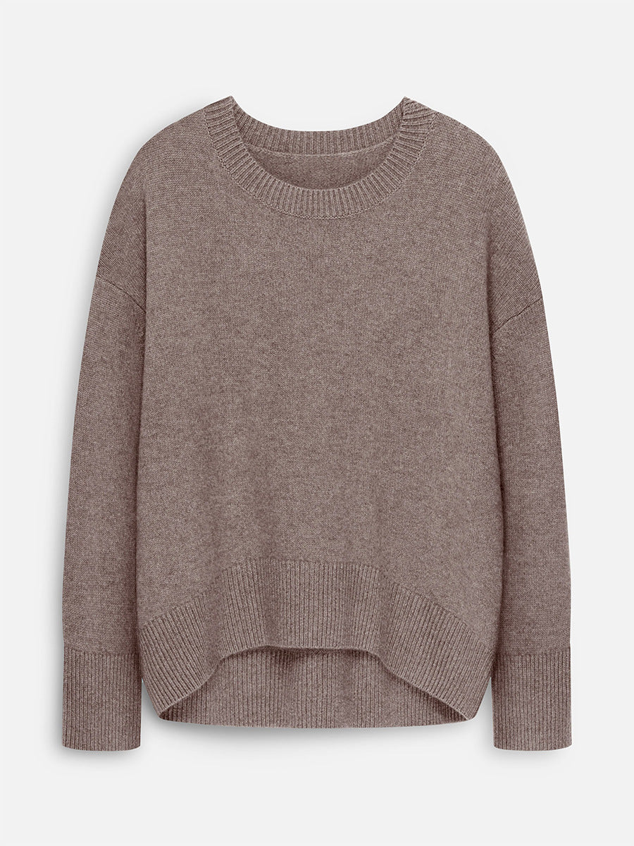 Women's Oversized Round Neck Long Sleeve Sweater