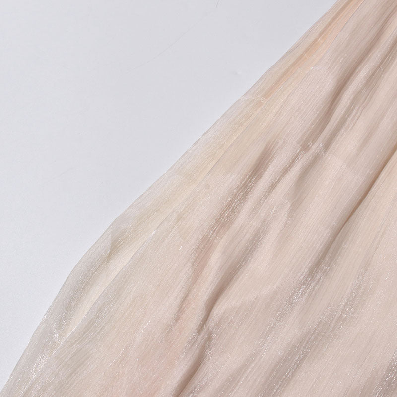 Designed Elegant Beach Vacation Dress – High-End Bubble Sleeve Maxi Dress