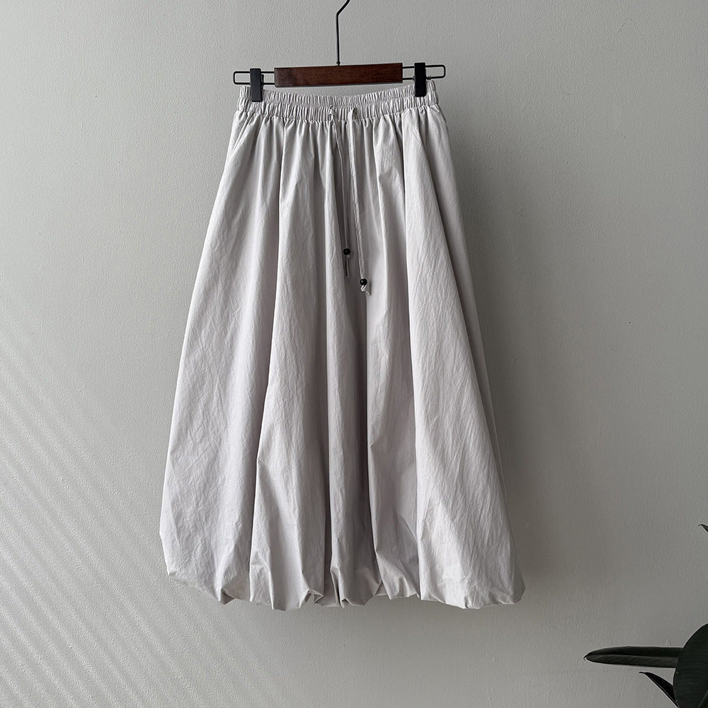 Women's Summer A-Line Skirt-White-M-Free Shipping Leatheretro