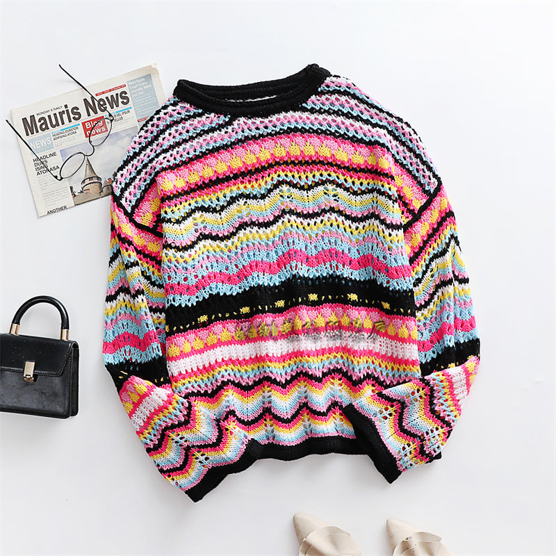 Casual Bohemian Striped Knitted Sweaters