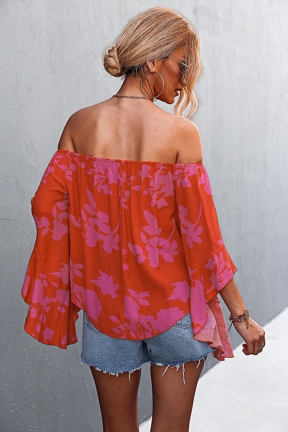 Sexy Off The Shoulder Trumpet Women Blouses