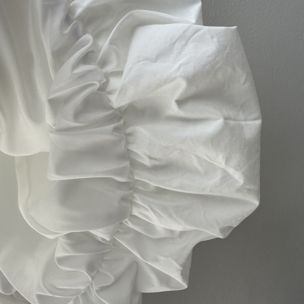 Women's Summer A-Line Skirt-White-M-Free Shipping Leatheretro