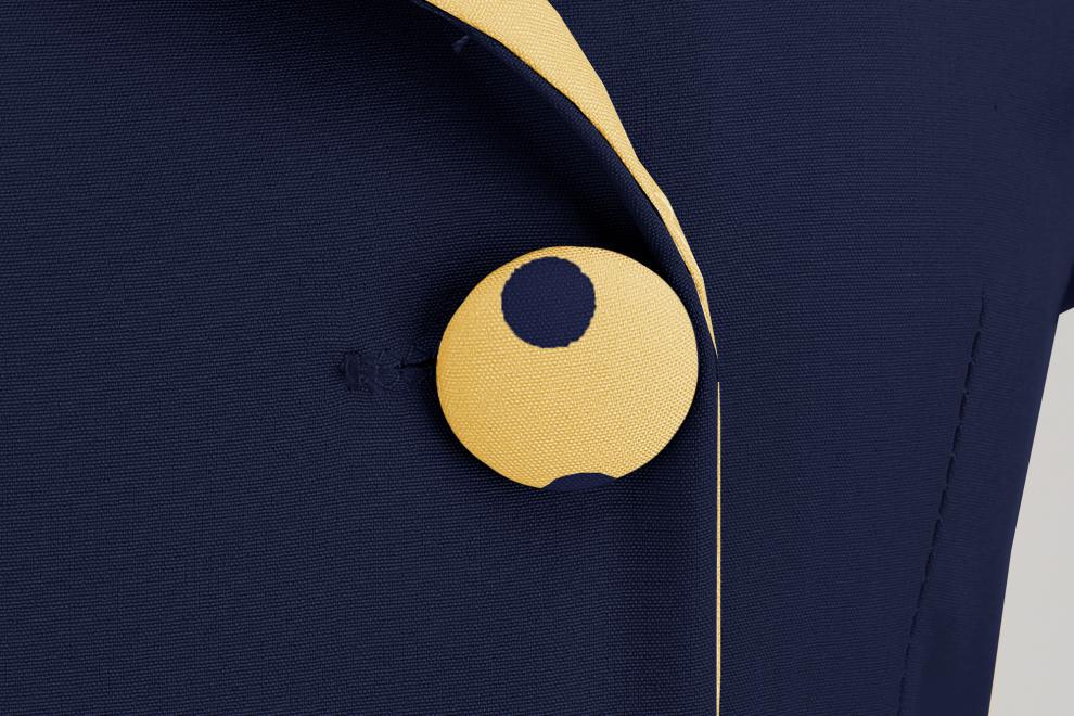 Elegant V-Neck Polka Dot & Solid Color A-Line Dress with Belt for Women