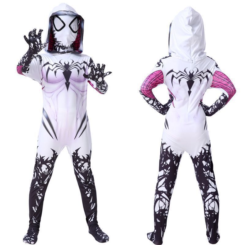 Halloween Kids Venom Gwen Cosplay Bodysuit