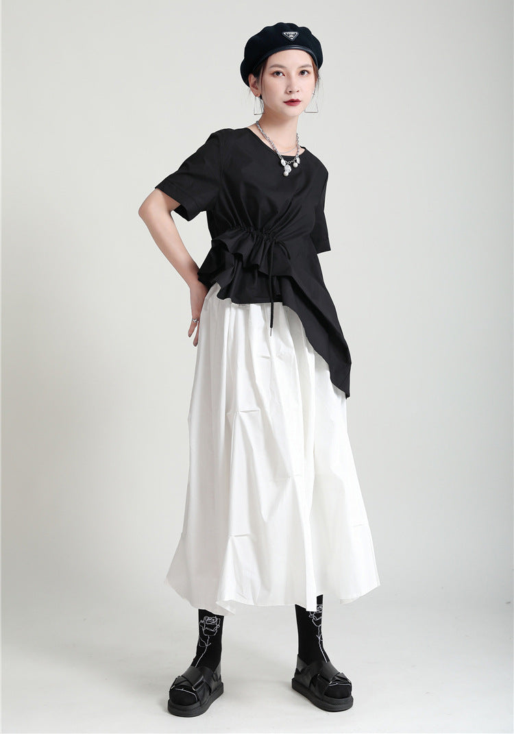 Women's High Waist A-Line Midi Skirt
