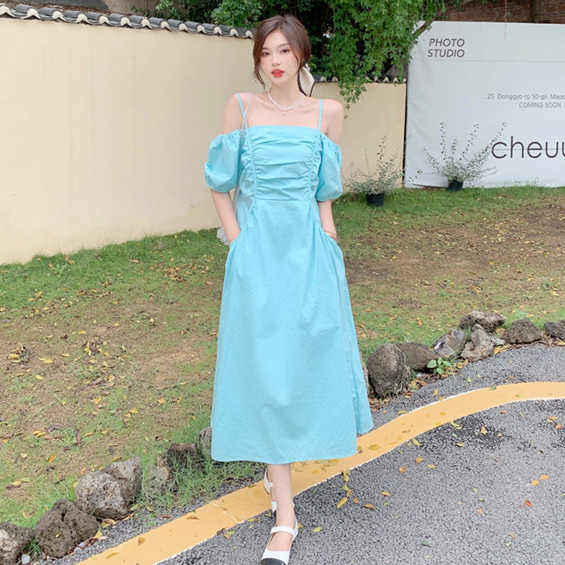 Off The Shoulder Summer Puff Sleeves Plus Sizes A-line Dresses