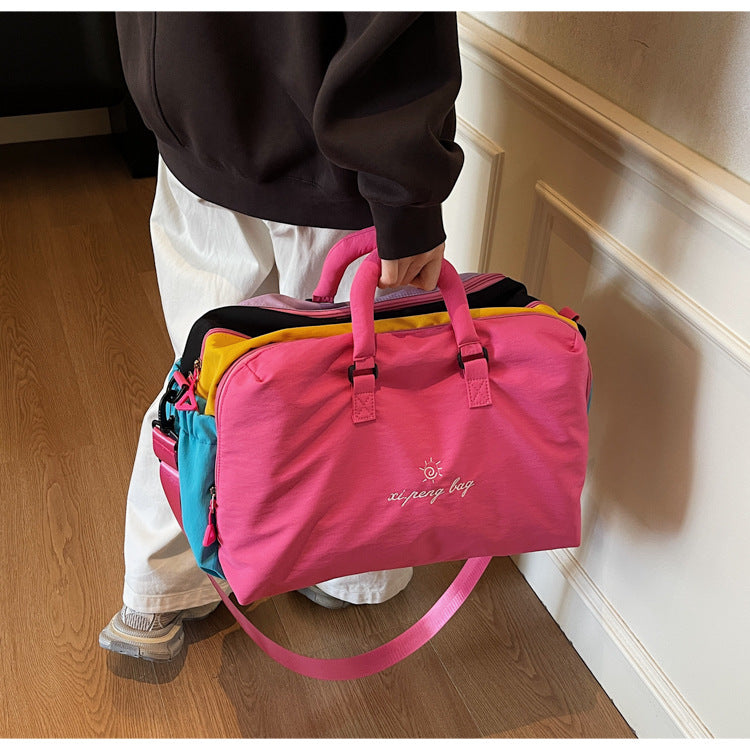 Oxford Color-Block Travel Tote