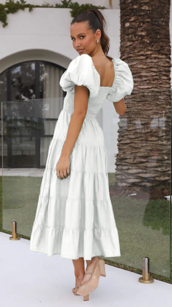 Women's Summer Bubble Sleeve Dress