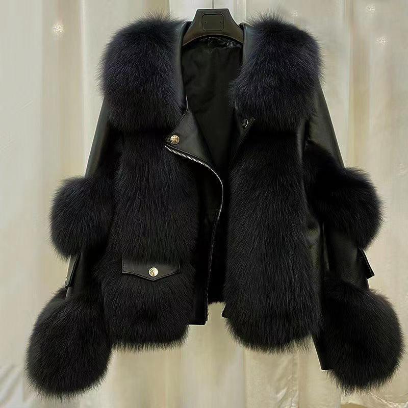 Fashion Faux Fur Ladies Jacket Coats